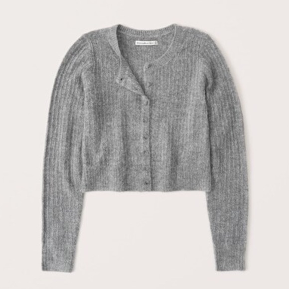 CLOSET CLOSING TODAY • LAST CHANCE✨NWT a&f crewneck cropped cardigan - Picture 7 of 7